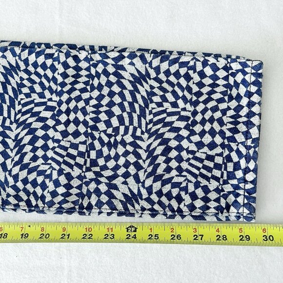 Levi's Women's Middy Straight Geometric Blue White Denim Jeans 30x30 Cotton NWT - Picture 12 of 14